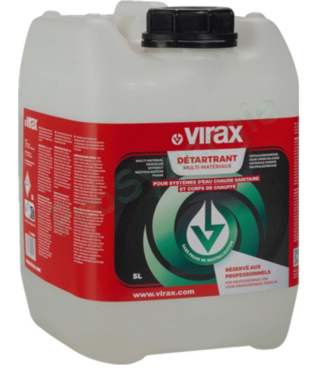 Détartrant multi-matériaux pour détartreuse Virax 295000 - Bidon de 5L