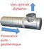 Adaptateur échangeur (Puits géothermique) Øext. 200mm + trappe de visite et siphon condensat - raccordement VMC Ø 160mm