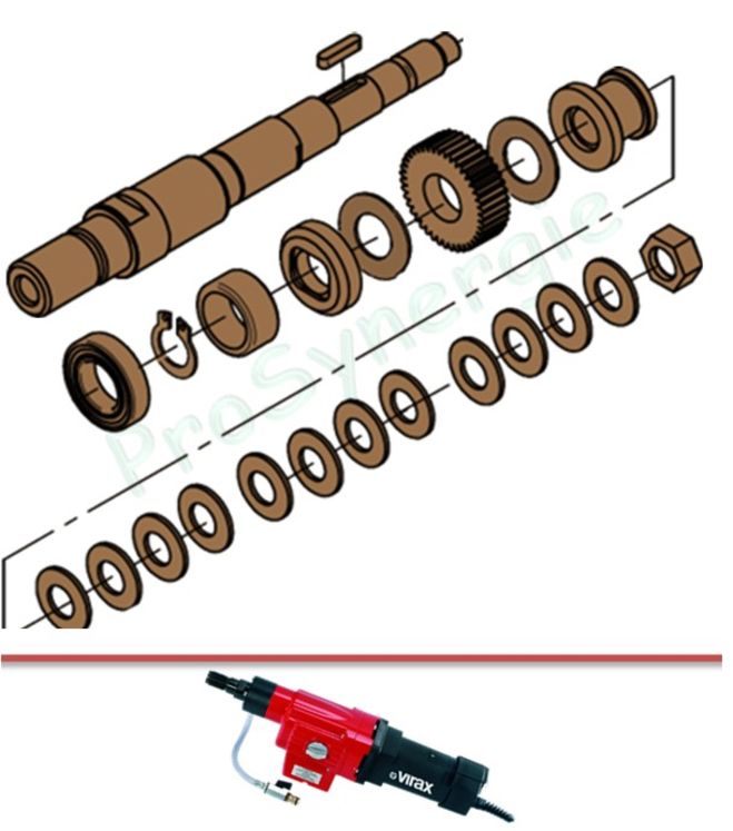 Kit de transmission (pignons et rondelles) de carotteuse V250 Virax