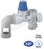 Groupe de sécurité laiton nichelé NF siège inox horizontal ØF 3/4´´ pour chauffe-eau (vanne + clapet + soupape 7 bars)