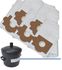 Lot de 5 sacs filtre de rechange 12 litres HxLxP = 400x250x110 mm - ´´ Trapdust ´´ portable