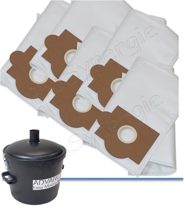 Lot de 5 sacs filtre de rechange 12 litres HxLxP = 400x250x110 mm - ´´ Trapdust ´´ portable