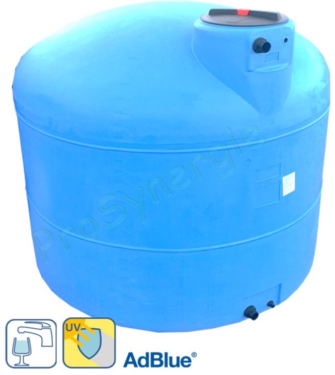 PA 5000 - Cuve aérienne cylindrique (eau potable ou récupération d´eau de pluie) 5 000 litres, HxØ =1885x2020 mm