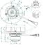 Extracteur des fumées 395 m3/h 230V AC 50Hz 110W - IPC 1802C10-6 BLXM000018