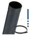 Tuyau de poêle acier émaillé noir mat coulissant (dans un autre tuyau) Longueur réglable de 6 à 86 cm + bague de blocage