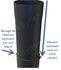 Tuyau de poêle coulissant (dans autre tuyau +bague blocage) de 6 à 86cm utile acier 0,7mm émaillé noir mat Ø 97 à 230mm