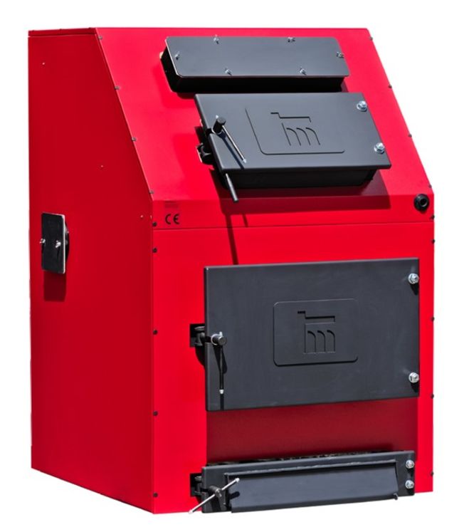 TKK3 MAX 300 - Chaudière acier bois 262 KW (bûche L=1,2 m) charbon 300 KW, rendement 81,4%parcours des fumées 3 passages racc. cheminée Ø 350 mm  LxHxP = 1600x1800x2075mm 1700 Kg