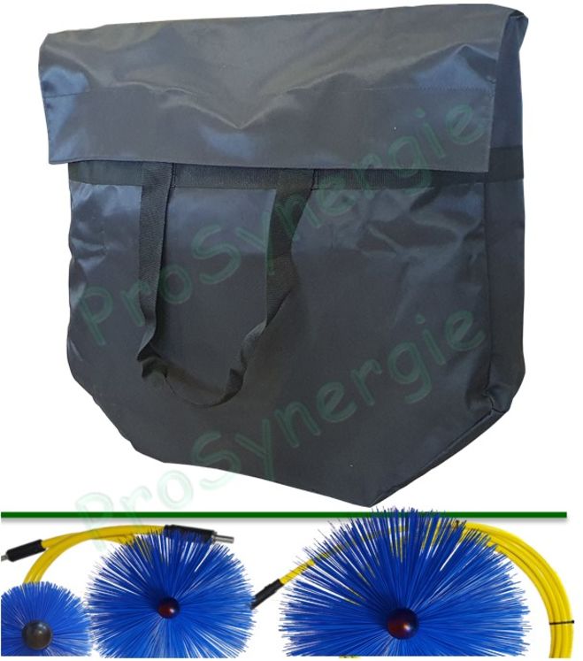 Sacoche de rangement pour un ou plusieurs câbles rotatifs de brossage conduit de ventilation et brosses de nettoyage