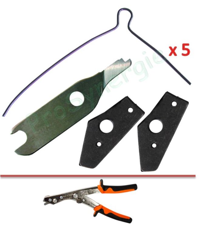 Kit de pièces détachées pour Cisaille Grignotteuse NR1 (Couteau central + 2 lames + 5 ressorts)