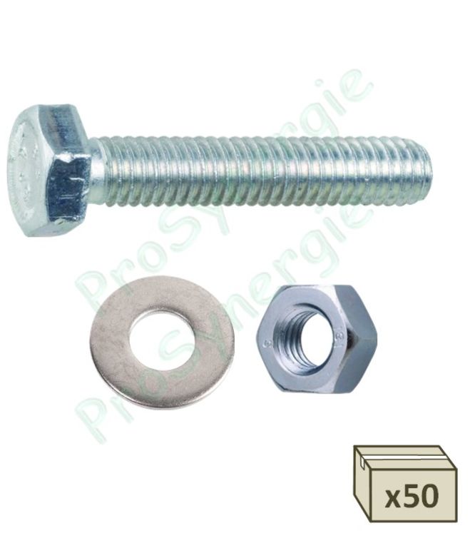 Boulon vis 8 ou 10 + écrou pour cadres de 20 ou 30 mm