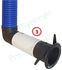 Manchette trident Ø 80 mm pour bouche de ventilation - Raccordement et gaine souplet et semi-rigide Optiflex (Flexigaine)