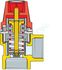 Soupape laiton NF 3 bars 110°C sécurité chauffage (ACS) - F Ø 1/2''