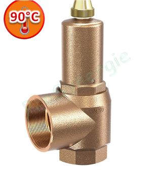 Soupape corps bronze 3 à 10 bars 90°C sûreté chauffage raccordement F Ø 1/2´´ à 2´´1/2