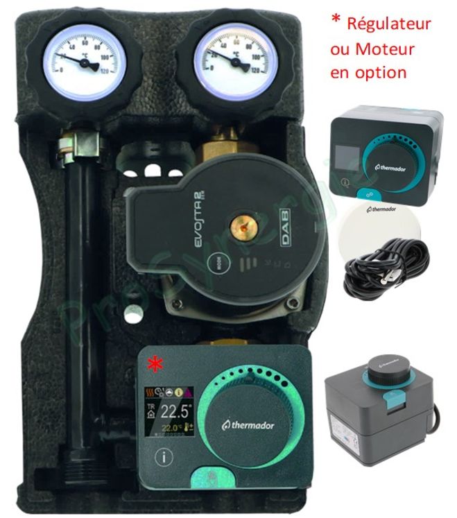 Module hydraulique Modulfit Compacts XS Groupe complet - Module de départ chauffage et rafraîchissement - débit 2 m3/h