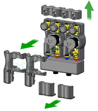 Kit module hydraulique 2 départs (régulé chauffage + constant ECS)