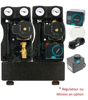 Module hydraulique Modulfit Compacts XS Groupe complet - Module de départ chauffage et rafraîchissement avec Séparateur - débit 2 m3/h