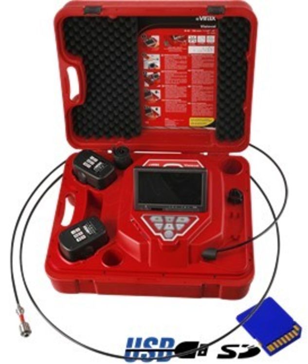 VISIOVAL - Caméra numérique couleur d´inspection des canalisations avec enregistreur sur carte USB