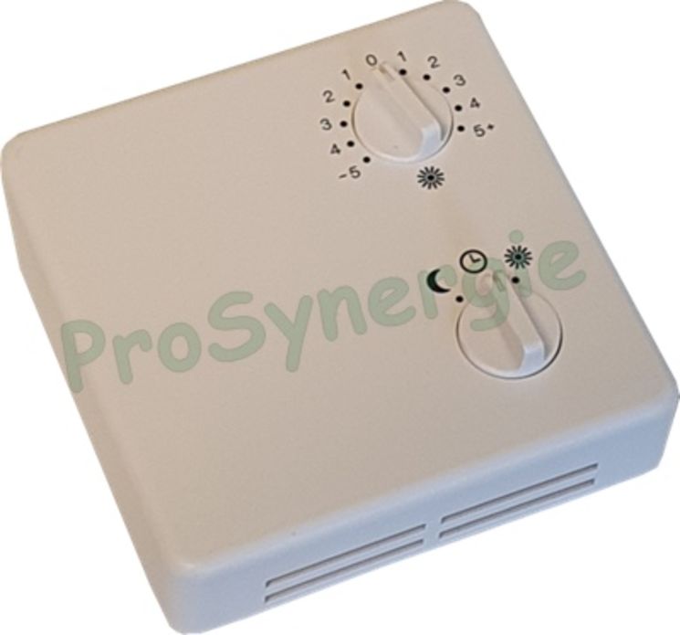 Sonde thermostat d´ambiance PT 1000 (correction T° consigne +/-5°C ; mode réduit/confort/programme)