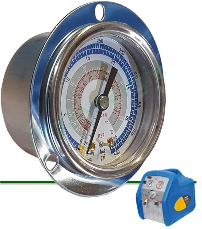 Manomètre BP (bleu - basse pression) pour Station de récupération R32