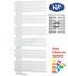 Wela - Sèche serviette (RAL à définir) chauffage central HxL = 1424x550mm - Puissance = 656W