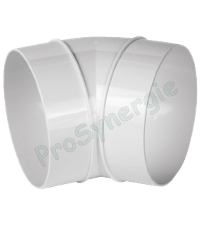 Coudes 45° pour conduit PVC  blanc pour réseaux de ventilation Ø125 ou 160