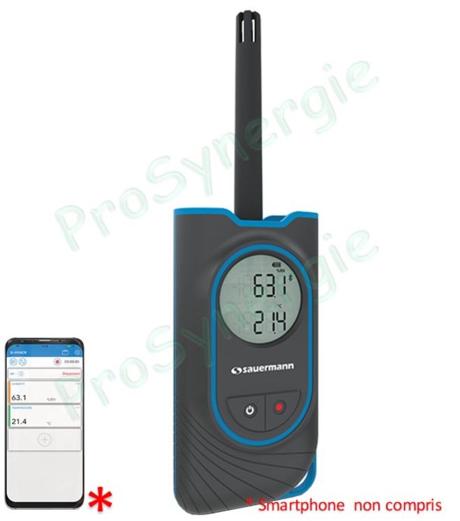 Thermo-hygromètre Si-HH3 avec sonde d'ambiance intégrée