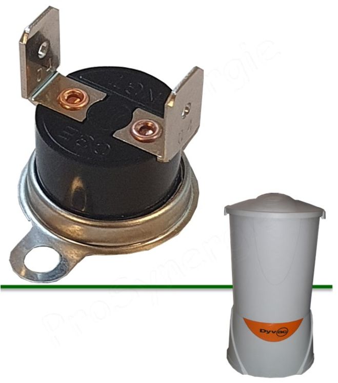 Thermostat de sécurité thermique bimétallique compatible centrale d´aspiration Dyvac Aldes