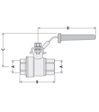 Vanne à sphère laiton haute température pour purgeur automatique solaire Ø 1/2" FF