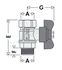 Vanne à sphère laiton haute température pour purgeur automatique solaire Ø 3/8´´ MF