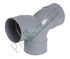 Coudes double PVC évacuation 90° Parallèles FF Ø 140 mm
