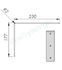 Equerre de fixation longueur 24cm pour vase jusqu´à 40 litres - Taraudage Ø 3/4´´