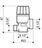 Soupape laiton NF 3 bars 110°C sûreté chauffage (P < 100 KW) avec mano - F Ø 1/2''
