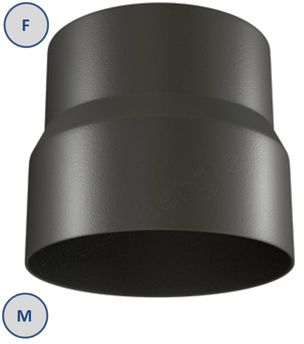 Augmentation pour tuyau de fumée rétreint émaillé noir mat 150F / 180M