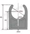 Colliers de serrage PVC gris Lyre Ø 75 et 90 mm embase large plate