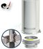 Kit S/Rampant - Conduit cheminée Isolé (Duoten) hauteur utile 1,4 mètres Int./Ext. = Inox 304 / (I 304 ou Galva) - Øint/ext 180/230mm