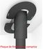 Kit S/Rampant - Conduit cheminée Isolé (Duoten) hauteur utile 1,445 mètres Int./Ext. = Inox 304 / (I 304 ou Galva) laqué noir (RAL9005) - Øint/ext 150/200mm