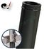 Kit S/Rampant - Conduit cheminée Isolé (Duoten) hauteur utile 1,445 mètres Int./Ext. = Inox 304 / (I 304 ou Galva) laqué noir (RAL9005) - Øint/ext 150/200mm