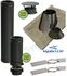 Kit S/Rampant - Conduit cheminée Isolé (Duoten) hauteur utile 1,4 mètres Int./Ext. = Inox 304 / (I 304 ou Galva) laqué noir (RAL9005) - Øint/ext 80/130mm