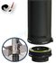 Kit S/Rampant - Conduit cheminée Isolé (Duoten) hauteur utile 1,4 mètres Int./Ext. = Inox 304 / (I 304 ou Galva) laqué noir (RAL9005) - Øint/ext 80/130mm