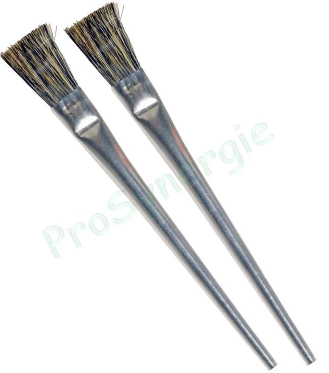 Sachet de 2 Pinceaux en crin pour flux décapant zinc