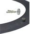 Rosace de finition inox laqué noire RAL9005 (mur ou plafond) pour conduit de fumée Ø 80 à 200 mm avec 3 pattes fixation aimantées