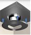 Rosace de finition inox laqué noire RAL9005 (mur ou plafond) pour conduit de fumée Ø 80 à 200 mm avec 3 pattes fixation aimantées