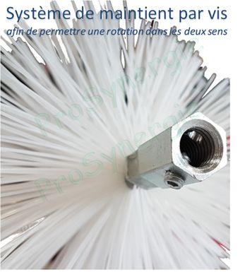 Brosse douce pour entretien réseau ventilation Ø  80 mm (12 x 175)