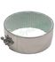 Bague décorative inox large (65mm) et bombée (+ isolant) pour masquer l´emboitement du conduit de fumée Ø 153 mm