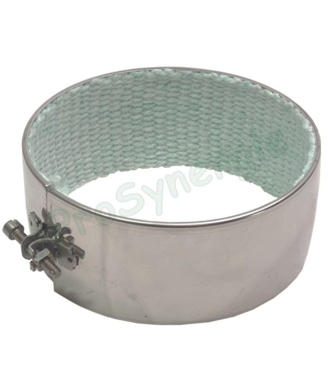Bague décorative inox large (65mm) et bombée (+ isolant) pour masquer l´emboitement du conduit de fumée Ø 153 mm