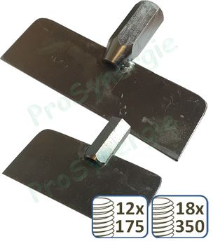 Raclette droite pour décapage de paroi avec tige de manœuvre (12 x 175 ou 18 x 350)