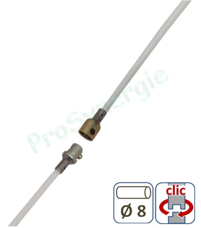Canne de ramonage et débistrage Rotoflex (raccord rapide) Ø 8 mm - Longueur 1 m