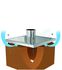 Terminal Inox de réhausse 400 mm avec embouts flexible + joint et croisillons anti-volatile pour conduit Technaflon Ø 80 ou 100 mm