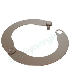 Pince de sécurité inox pour conduit de fumées flexible 80 à 200 mm