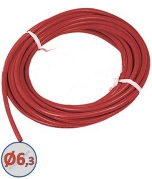 Tuyau pour chalumeau ou appareil de chauffage Acéthylène (rouge) Øint/ext.  6.3/12mm - Bobine de 10 mètres